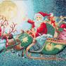 Гобеленовый раннер с новогодним рисунком "Рождественская ночь" Emilia Arredamento  - фото