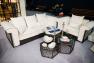 Комплект мебели для террасы из искусственного ротанга с декором в виде паутины Talenti  - фото