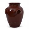 Бордовая винтажная ваза L´Antica Deruta  - фото
