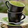 Яркая черно-зеленая кофейная чашка с блюдцем Costa Nova  - фото