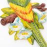 Декор настенный "Зеленый попугай" Ceramiche Bravo  - фото