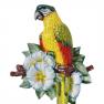 Декор настенный "Желтый попугай на веточке" Ceramiche Bravo  - фото