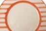 Тарелка обеденная с оранжевыми полосками на бортике Busatti  - фото