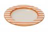 Тарелка суповая с оранжевыми полосками на бортике Busatti  - фото