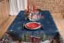Новогодняя скатерть с люрексом из гобелена с тефлоновой пропиткой "Сказочная ночь" Villa Grazia Premium  - фото