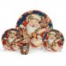 Набор из 2-х десертных тарелок с изображением Санты и зверушек "Добрый Санта" Palais Royal  - фото