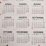 Набор из 2-х кухонных хлопковых полотенец Calendario 2024 с принтом календаря на итальянском языке Centrotex  - фото