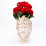 Бежевая керамическая ваза "Сицилийка", декор для дома Mastercraft  - фото