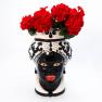 Черно-белая керамическая ваза для цветов "Сицилийка" Mastercraft  - фото