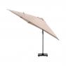 Зонт для сада и террас цвета тауп с подсветкой Challenger T2 Glow Platinum, вращение на 360°  - фото