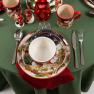 Набор из 4-х обеденных тарелок с праздничным рисунком "Рождество со снеговиком" Certified International  - фото