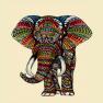 Гобеленовая наволочка "Цветочный слон" Emilia Arredamento  - фото