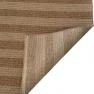 Коричневый полосатый ковер для улицы и террасы Cord SL Carpet  - фото