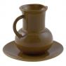 Молочник с блюдцем из керамики коричневого цвета L´Antica Deruta  - фото