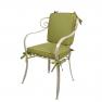 Набор из 2-х зеленых подушек для стульев с горчичным кантом New Nicole Villa Grazia  - фото