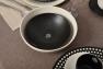 Тарелка для супа черная с текстурной поверхностью Vesuvio Bastide  - фото