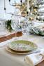 Комплект из 4 зеленых тарелок для салата из огнеупорной керамики Deer Friends Casafina  - фото