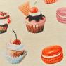 Круглая гобеленовая скатерть с изображением десертов "Пироженки" Emilia Arredamento  - фото