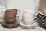 Чайная чашка с блюдцем из прочной керамики нежного кремового оттенка Mediterranea Costa Nova  - фото