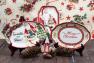 Прямоугольное новогоднее блюдо с изображением Санта Клауса Lamart  - фото