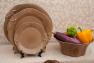 Красивая и долговечная посуда шоколадного цвета для подарка Mediterranea Costa Nova  - фото