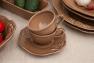 Красивая и долговечная посуда шоколадного цвета для подарка Mediterranea Costa Nova  - фото
