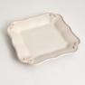 Квадратная десертная тарелка из белой керамики Barroco  - фото