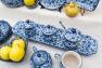 Сахарница с ярким орнаментом из синих цветов "Стрекоза" Керамика Артистична  - фото
