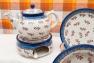 Чайник керамический с узором из цветов "Чайная роза" Керамика Артистична  - фото