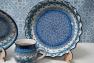 Бело-синяя посуда "Анютины глазки"   - фото