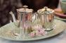 Кофейный набор из 3-х предметов из сплава шеффилд с посеребрением Royal Family  - фото