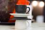 Черные чашки с блюдцем для кофе, набор 6 шт Bastide  - фото