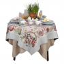 Блюдо фарфоровое круглое с пионами и тюльпанами Ikebana Maison  - фото