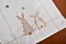 Салфетка с вышитыми фигурками пасхальных кроликов «Светлый праздник» Villa Grazia  - фото