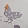 Пасхальный наперон с вышитым рисунком из курочек и писанок «Светлый праздник» Villa Grazia  - фото