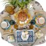 Набор из 4-х десертных тарелок квадратной формы с изображениями петухов "Утро в деревне" Certified International  - фото
