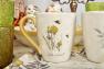 Керамические чашки для чая с рисунками и желтыми ручками набор 4 шт. "Сладкий мед" Certified International  - фото