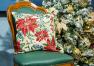Яркая гобеленовая наволочка с люрексом "Цветущее Рождество" Villa Grazia  - фото