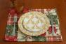 Праздничная салфетка с люрексом "Рождественский пэчворк" Villa Grazia Premium  - фото
