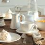 Чашки с блюдцем белые для чая, набор 6 шт. Friso Costa Nova  - фото