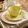 Чашки с блюдцем зелёные для чая, набор 6 шт. Friso Costa Nova  - фото