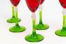 Набор красно-зеленых бокалов для шампанского Villa Grazia, 6 шт  - фото