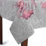Серая скатерть из прочного гобелена с тефлоновым покрытием "Фламинго" Villa Grazia Premium  - фото
