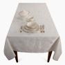 Белая прямоугольная скатерть с люрексом и тефлоновой пропиткой "Серебряные искорки" Villa Grazia Premium  - фото