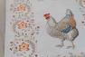 Столовая дорожка из плотного текстиля с жаккардовым рисунком "Куриный двор" Villa Grazia  - фото