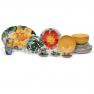 Яркий столовый сервиз на 6 персон "Тропические цветы" Brandani  - фото