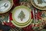 Салатная тарелка с изображением нарядной ёлочки "Яркое Рождество" Villa Grazia  - фото