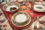 Суповая тарелка из керамики с праздничным декором "Яркое Рождество" Villa Grazia  - фото