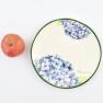 Салатная керамическая тарелка с цветочным рисунком "Голубая гортензия" Villa Grazia  - фото