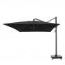 Прямоугольный зонт для улицы серо-черный Icon premium Platinum  - фото
